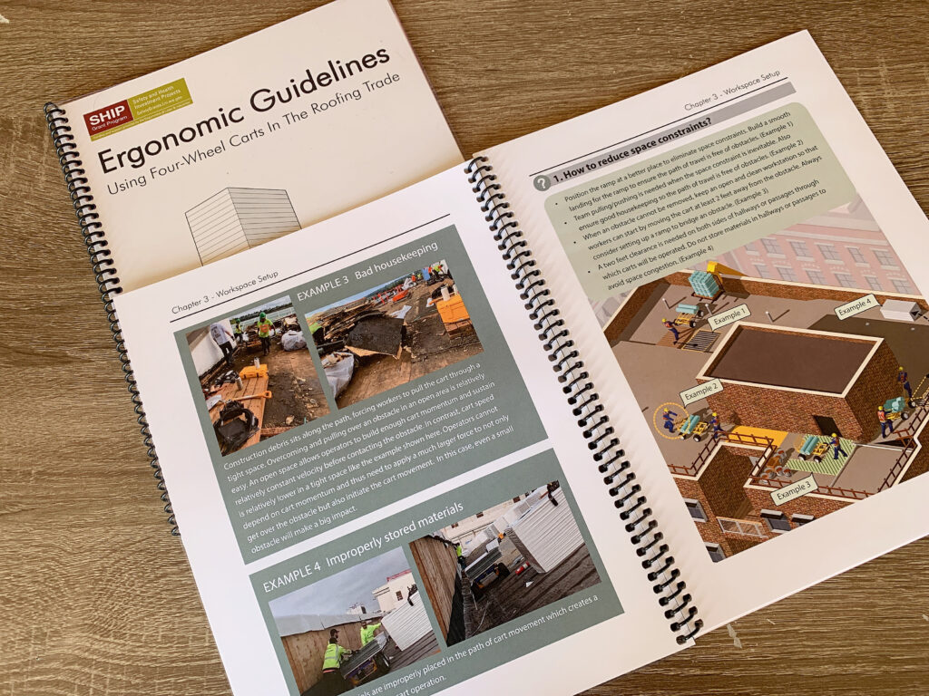 Photo of the Ergonomic Guidelines booklet created by the SHARE Lab.